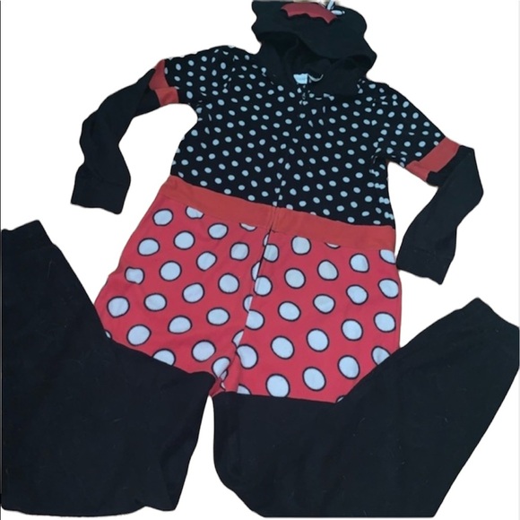 Minnie Mouse pj jumpsuit/perfect costume for Halloween! - Picture 1 of 7